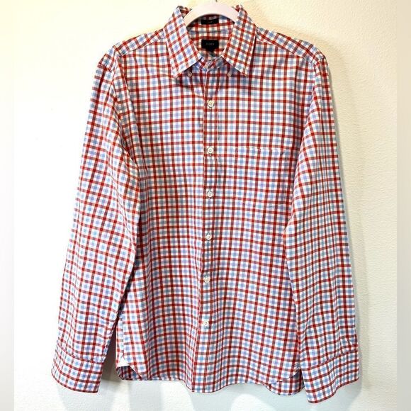 JCREW PLAID SLIM FIT LONG SLEEVE SHIRT SIZE MEDIUM - Picture 1 of 3